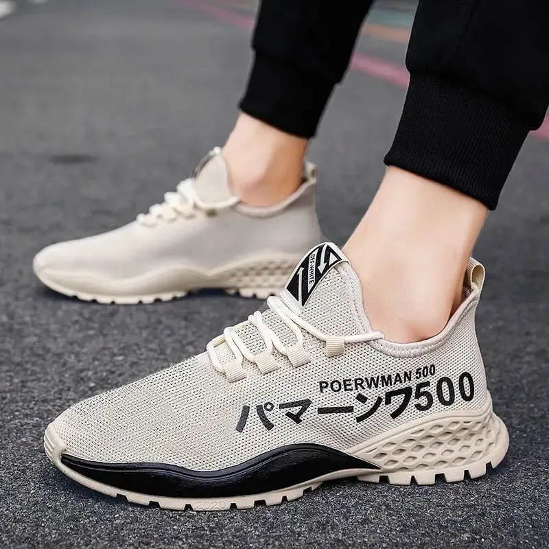 Men's lightweight mesh breathable casual sports shoes summer soft sole comfortable outdoor running shoes youth fashion sneakers