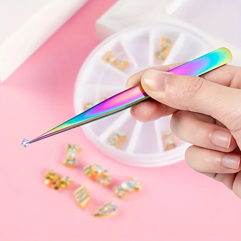 3 Pcs Set Stainless Steel Eyelash Tweezers Set Multi-Functional Makeup Tool Eyelash Tweezer Hair Removal Tweezer Pointed Tweezer
