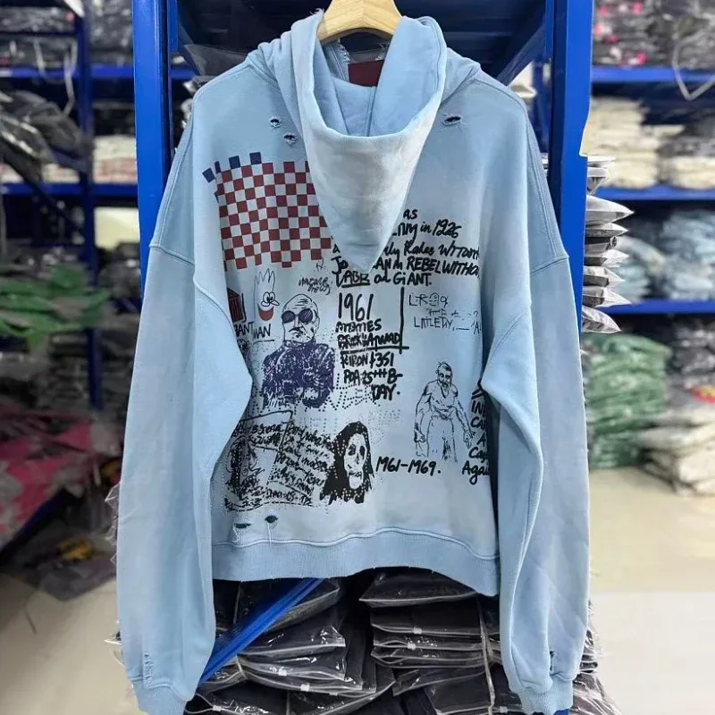Loose Street Casual Paly Cotton Oversize Hoodies Men Women Autumn Washing Outdoor Sweatshirt