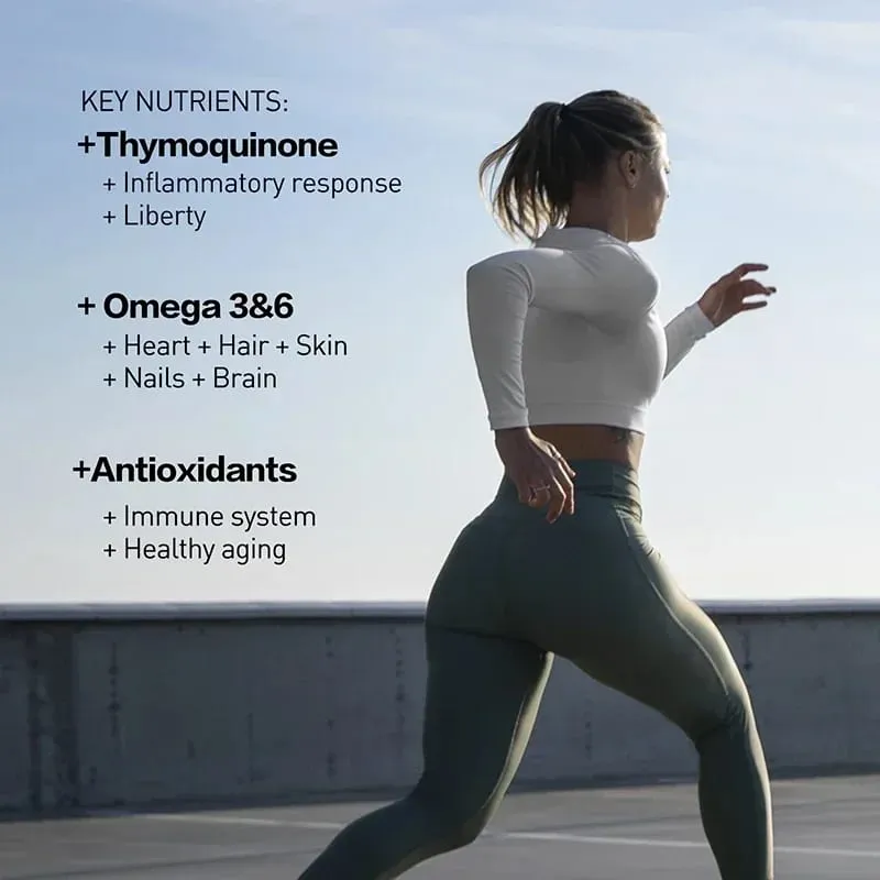 Black Seed Oil - Supports Immune Joint and Skin Health Provides Nutrition Healthy Aging Antioxidant Enhances Energy