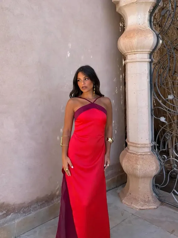 Solid Color Strapless Ribbon Women Summer Dress Sexy Sleeveless Backless High Waist Slim Maxi Vestidos 2026 Lady Vacation Outfit