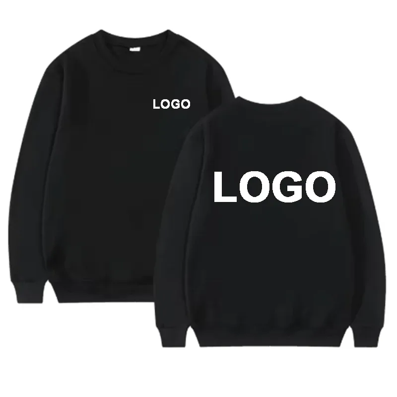 DIY Design Round Neck Hoodies Men Fashiong Customized Printed Loose Long Sleeve Pullover Women Casual Streetwear Sweatshirts
