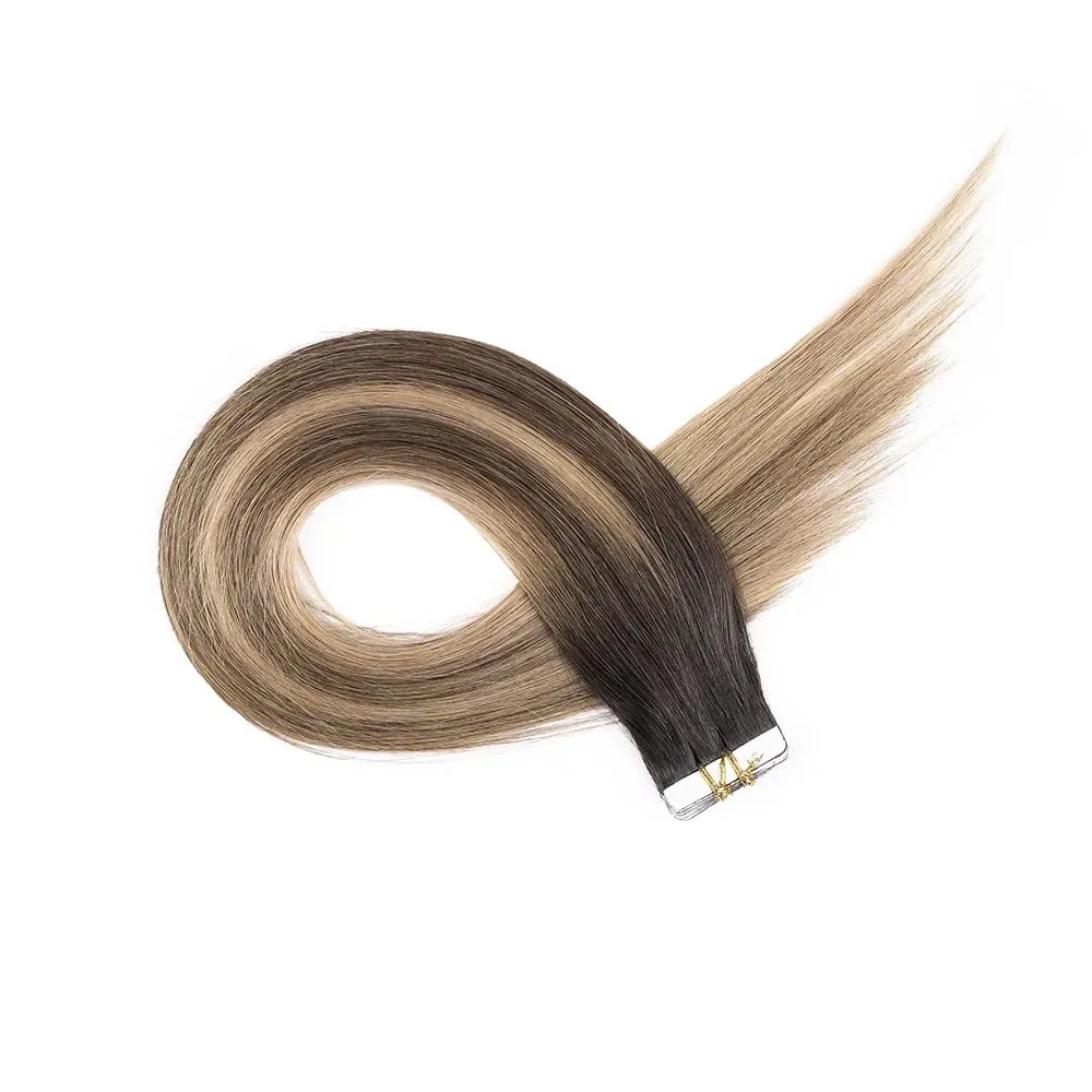 14-24" Invisible PU Extensions 50g Brazilian Remy Human Hair Tape in Hair Extensions Real Human Hair for Women Hair Extensions