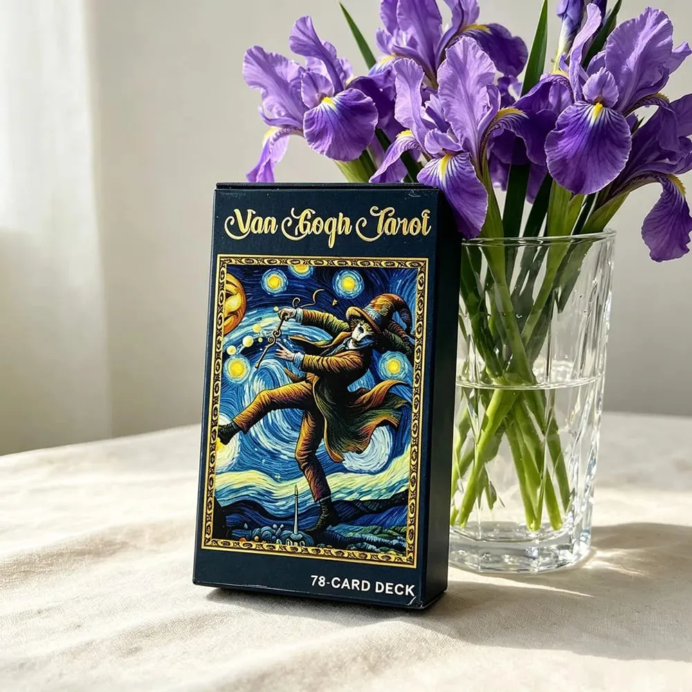 Van Gogh Tarot Cards 78 Post-Impressionist Painting Style Tarot Cards English Version Fortune Telling Divination Board Game Card