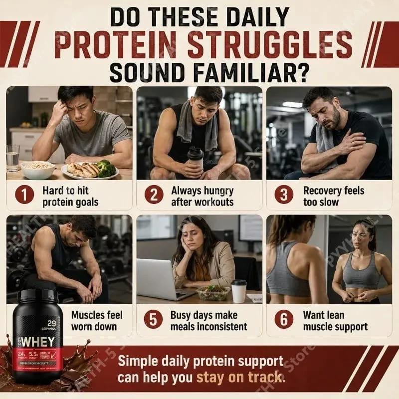 Bubuk Protein Whey Cokelat Kaya Ganda 24G Protein Pemulihan Otot Kebugaran Nutrisi Mendukung Bebas Gluten 899G 29 Porsi
