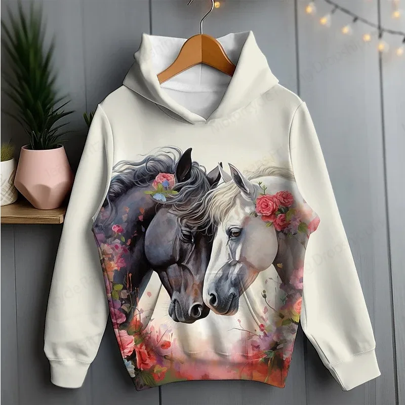 Dier Sweatshirt Grappige Kip Eekhoorn Paard Konijn 3d Print Hoodie Mannen Vrouwen Mode Oversize Hoodies Vrouwen Zweet Straat Jas