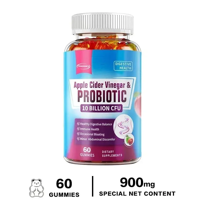 Probiotic Gummies - Contains Apple Cider Vinegar Which Aids Digestion Boosts Immunity and Relieves Constipation and Bloating