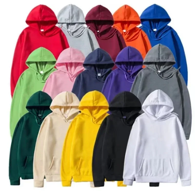 Men's Hoodies Women Pullover Spring Autumn Casual Hoodie Sweatshirts Solid Color Hoodies Oversize Black Sweatshirt For Male