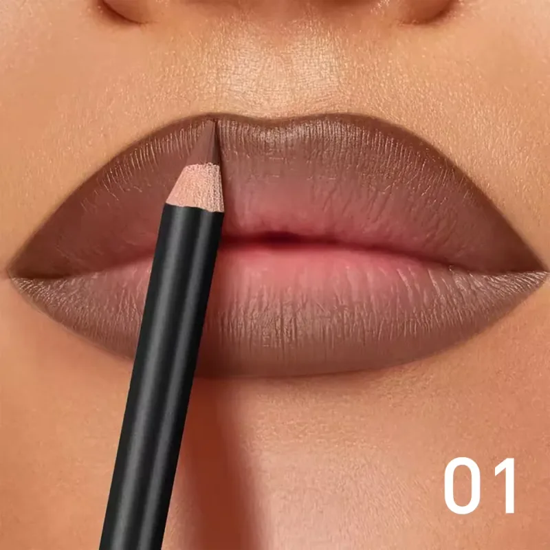 Delineador labial fosco à prova d'água de 6 cores - Fórmula de longa duração e sem transferência com acabamento fosco 6 tons versáteis