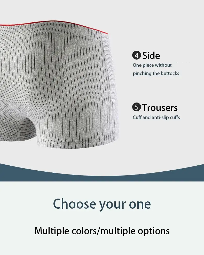 4 peças de cueca boxer masculina macia, respirável e confortável cuecas masculinas listradas personalidade na moda casual boxers soltos