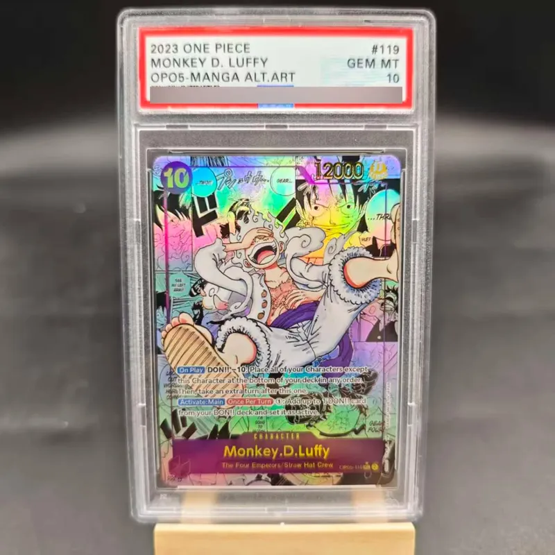 DIY ONE PIECE English Silver Nika Luffy Rating Card OPCG Hancock Ace Teach Zoro Copy Version Anime Collection Cards Gift Toy