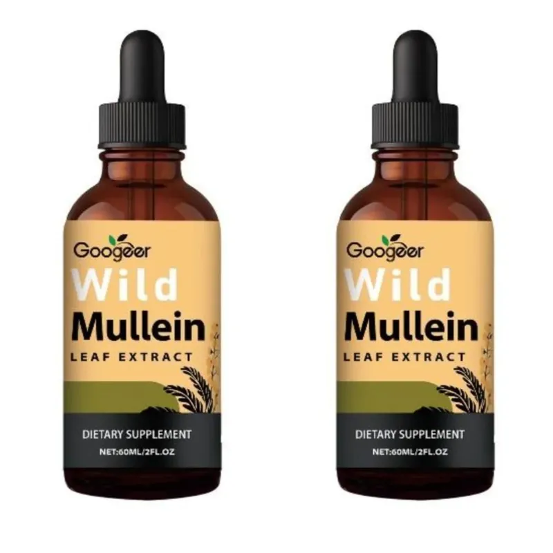 Mullein Liquid Drops 60ml na may Wild Mullein Leaf Extract at Ginger Support Lung Health & Clean Impurities Plant Supplement — image 8