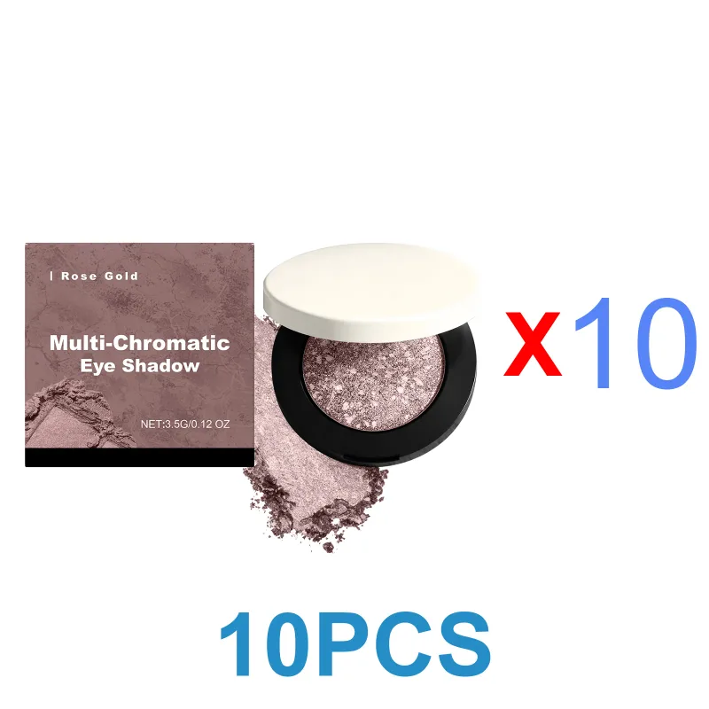 Rose Gold Shimmer Shine Eye Shadow Daily Natural Glow Colorful Lustrous Eyeshadow Portable Compact Palettes For Travel Office Dating Party Eye Makeup Cosmetic