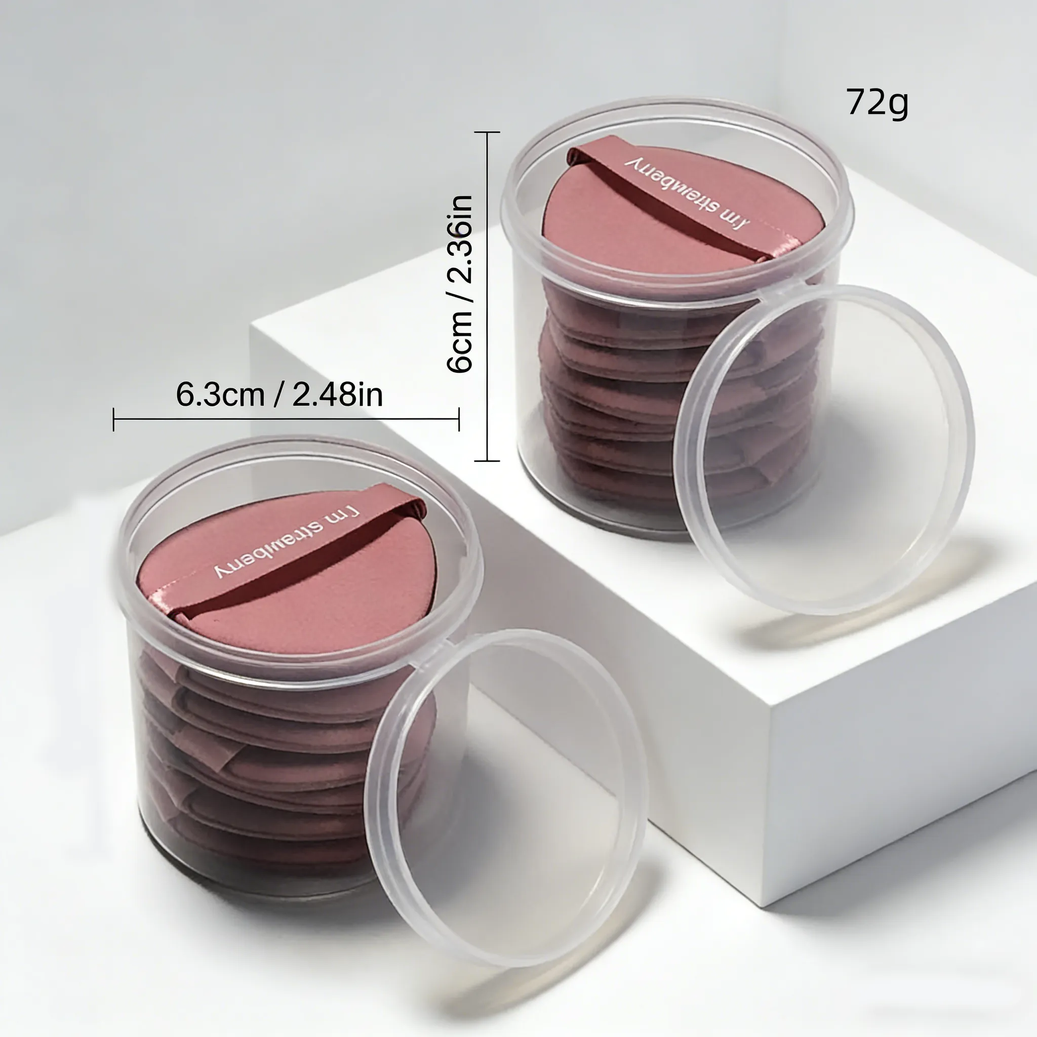 7 Pieces of Pink Drop-Shaped Powder Puff Suitable for Use with Dry Powder to Set Makeup or with Wet Powder for Foundation.