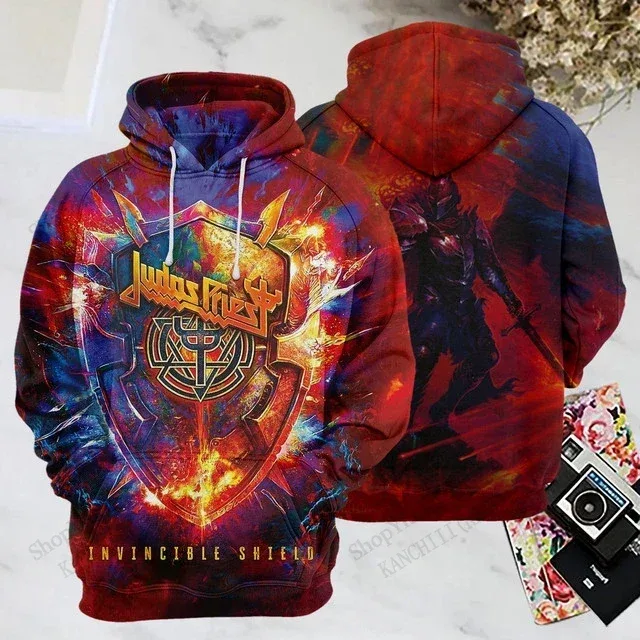 Rock Band Judas Priest 3d Print Hoodies Men Women Fashion Sports Hoodie Sweatshirt Coat Mens Sweats Men Clothes Comfort Moletom
