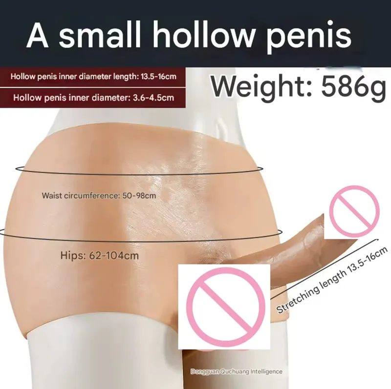 Realistische Hohlgefühl-Silikon-Haut-Dildo-Hose, weiche Penishülle für Paare, Strapon, Sexspielzeug, Schwanz, Männer, Gay18, Höschen, Lesben