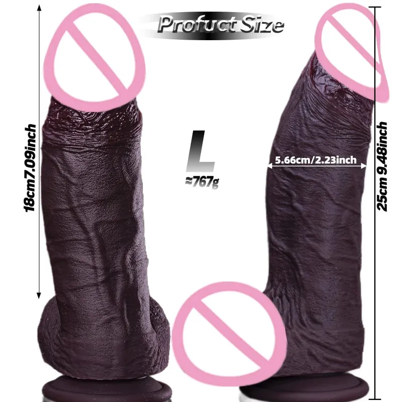 Fat Realistic XXXL Big Dildo Huge Thick Real Skin Silicone Giant Anal Soft Dildos with Suction Cup for Women Men G-spot Sex Toy