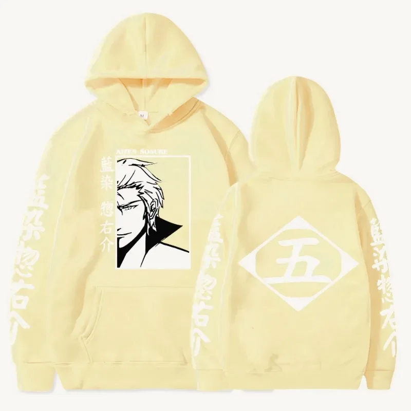 Japan Anime Bleach Aizen Sosuke Manga Cosplay Hoodies Pullovers Tops Man Woman Long Sleeve Clothes Cartoon Hoodies Sweatshirt