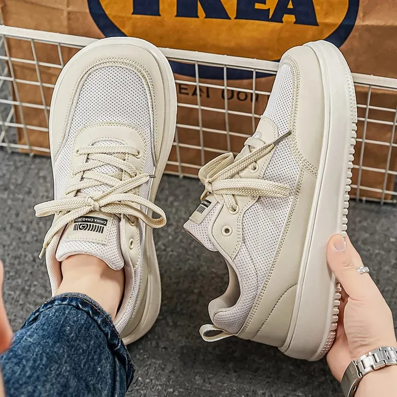 New Wide Toe Men Shoes Casual Versatile Soft Sole Wide Last Shoes Walking Sneakers Breathable Mesh Comfortable Barefoot Shoes