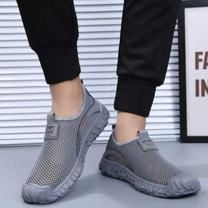 Men's Sports Shoes 2026 Summer Mesh Hollow Out Breathable Running Sneakers Casual Lightweight Outdoor Walking Shoes for Man
