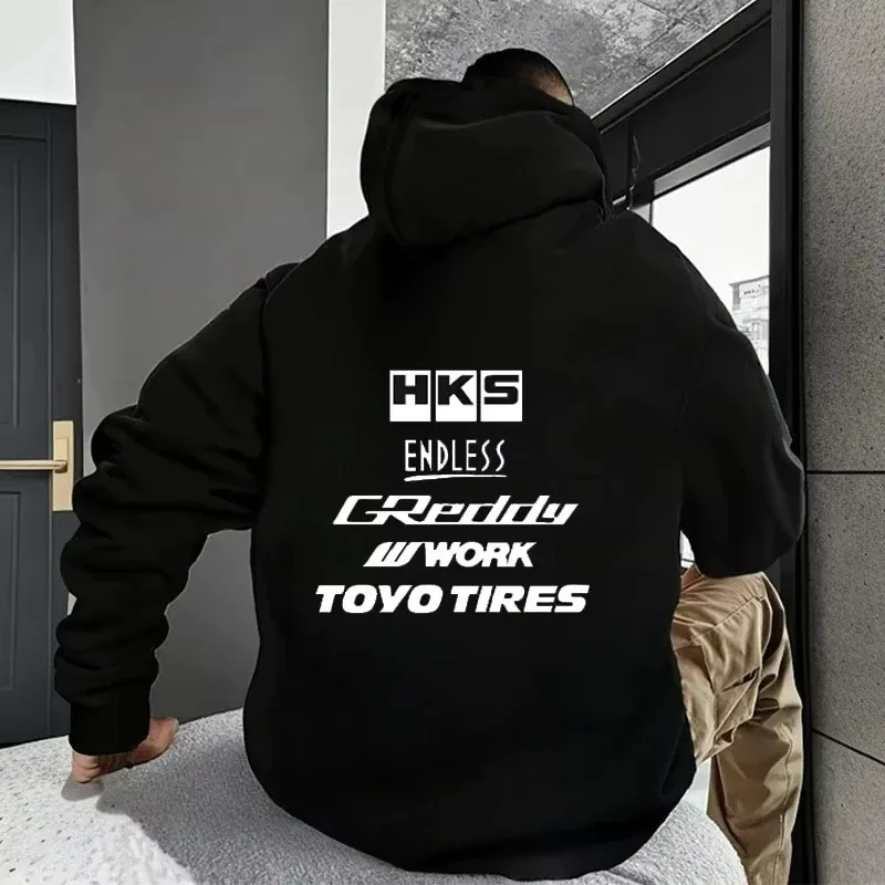 2025 Herrmode Cool Hoodie Japan JDM Modifierad Bil HKS ENDLESS Hoody Herr Dam Vintage Casual Sweatshirt Långärmade tröjor