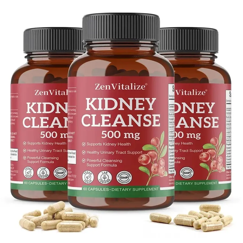 Kidney Cleanse Supplement with Cranberry Supports Urinary Tract Renal Health & Immune System Function