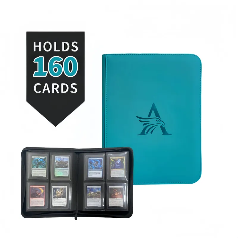 TopLoader 4-Pocket Card Binder (160 Cards) – Black/ Industrial-strength storage for TCG & sports cards. Collector's dream