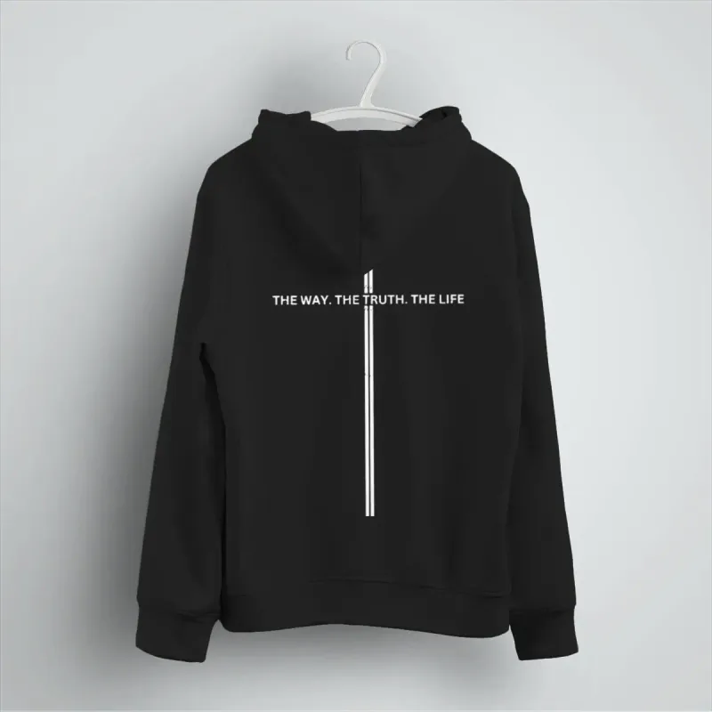 Christianity Jesus Men Women Hoodies Luminous Style Letter "The Way The Truth The Life" Casual Hoody Unisex Bible Verses Hoodie