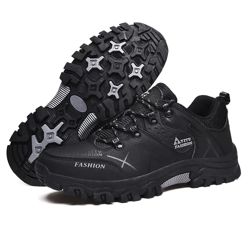 Nieuwe Mannen Sport Wandelschoenen 2024 Mannen Anti Slip Training Schoenen Leer Outdoor Mannen Oversized Herfst Wandelen Jogging schoenen