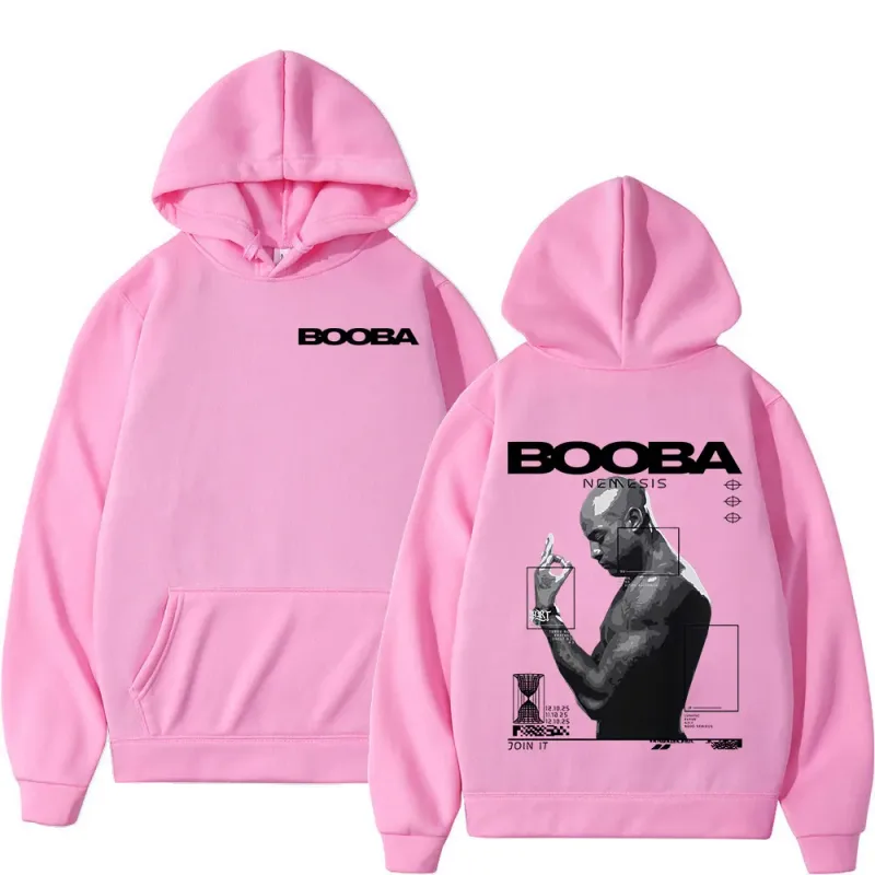 France Rapper Booba Nero Nemesis Hoodies Men's Clothing Retro Fashion Hip Hop Long Sleeves Hooded Sweatshirts Oversized Pullover