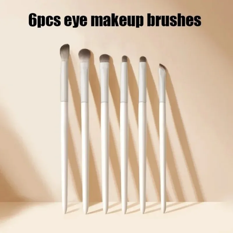 5/6/8/10Pcs Professional Eye Makeup Brushes Set Detail Eyeshadow Brush White Ultra Soft Eyeshadow Eyeliner Beauty Makeup Tools