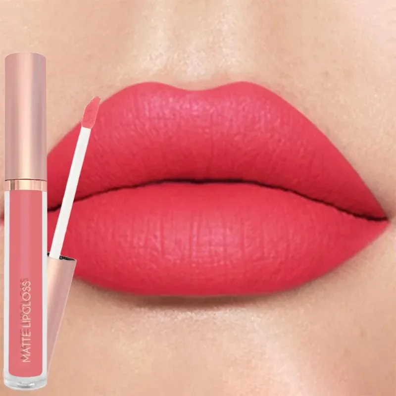 12 cores fosco veludo sexy brilho labial à prova dlong água de longa duração antiaderente copo lábio esmalte nude batom líquido lábios maquiagem cosméticos — image 11