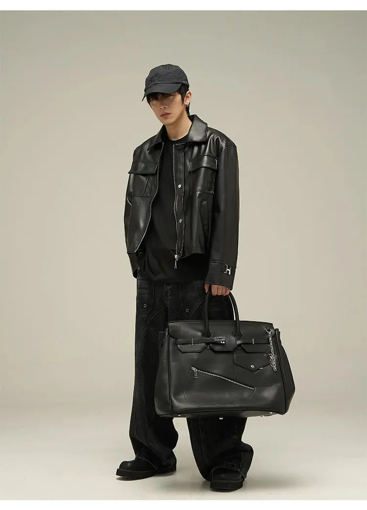 Vintage Black Washed Baggy Jeans Geometric Stitched Seam Wide Leg Denim Pants Y2K High Waist Loose Streetwear Trousers Men Women