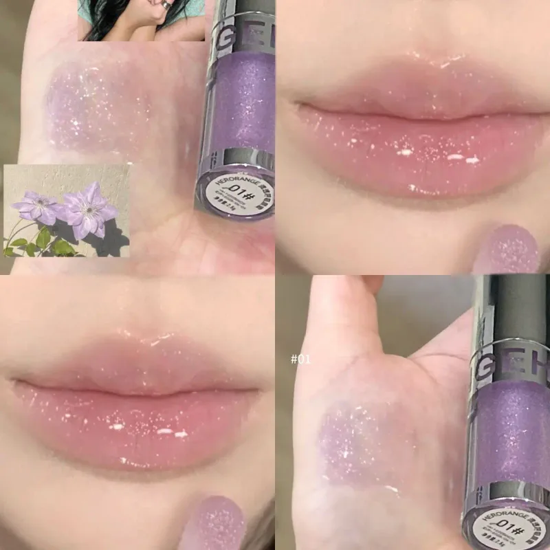 Herorange Clear נושמת Mirror Lip Gloss ברק לחות מים ברק לאורך זמן גלייז שפתיים יומית נוער חוצה גבולות