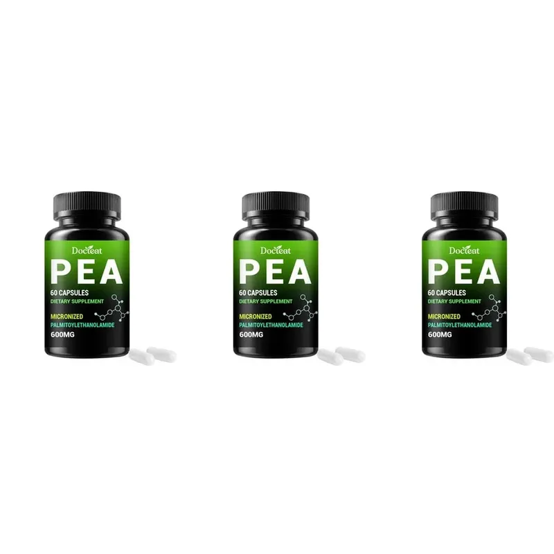 Docteat PEA 600mg Capsules Micronized Palmitoylethanolamide Supports Compound Balance Maintenance Comfort and Ease 60 Capsules