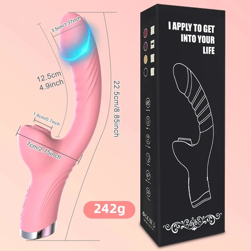 Sucking Or Licking Vibrator Vagina Massager Wand Adult Women Female G-Spot Stimulation Dildo Clitoris Sucker Lesbian Sex Toy