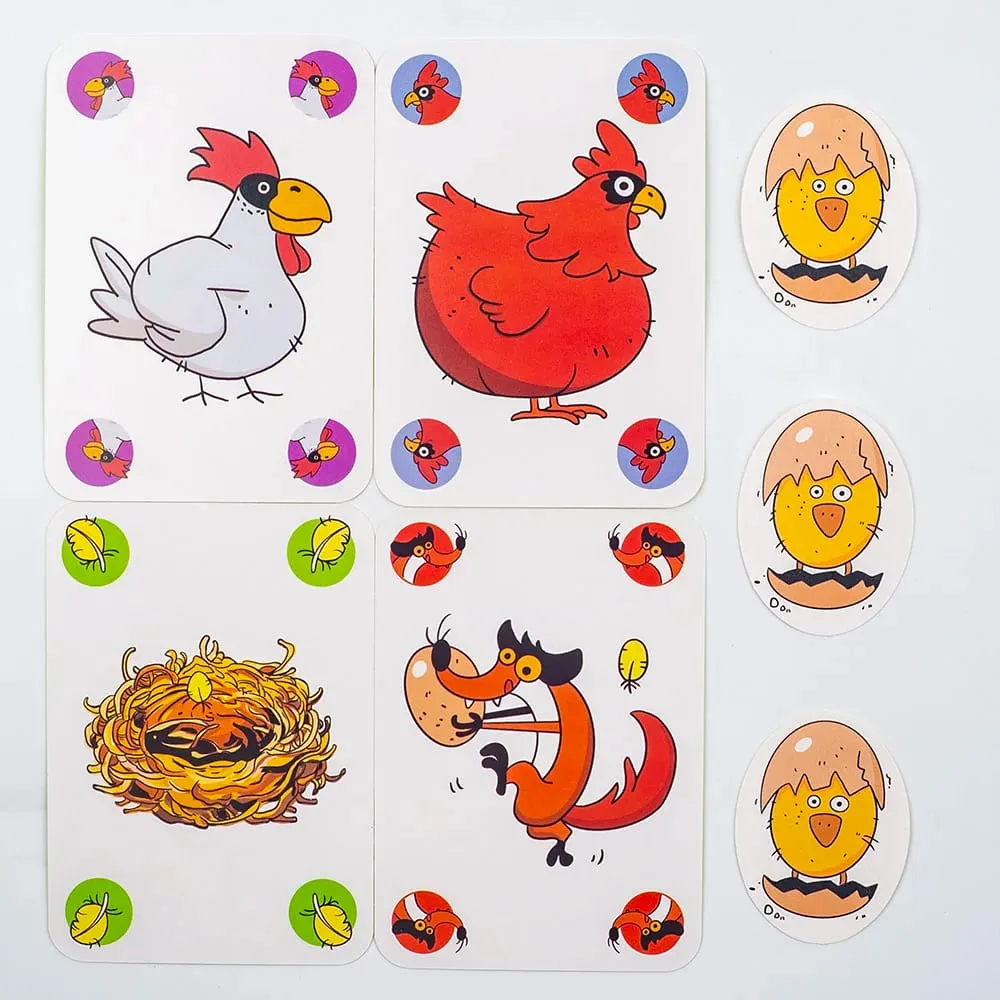 Hot board games Chicken Chiu Chiu Board Game Piou Piou Casual Party Cards Game Intellectual Toys Gifts 12.1*8.7cm