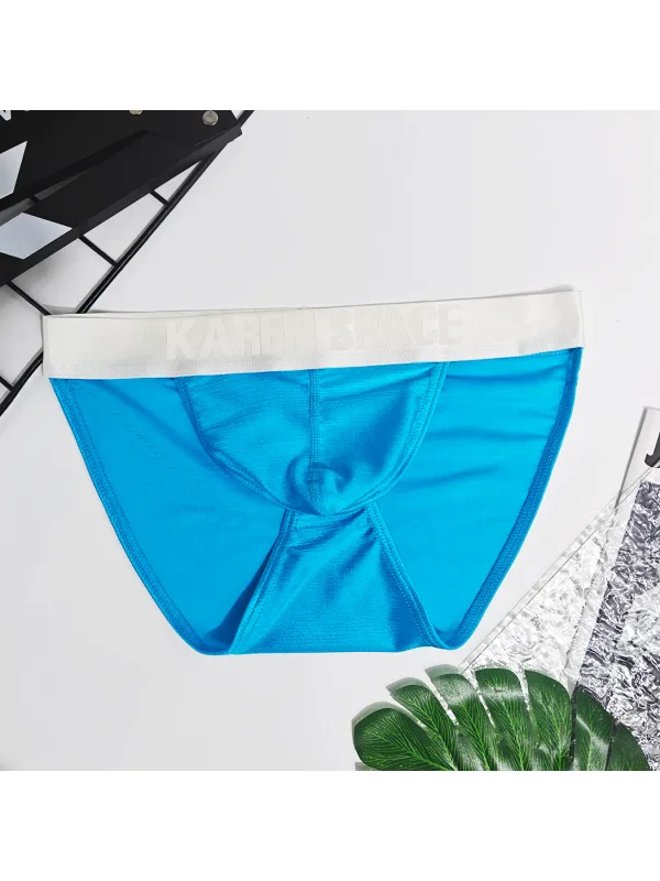 Men's Solid-Color Low-Waist Triangle Underwear Breathable Sexy Bottom Pants Trendy 1-Piece Set Mature Style Promotional Price