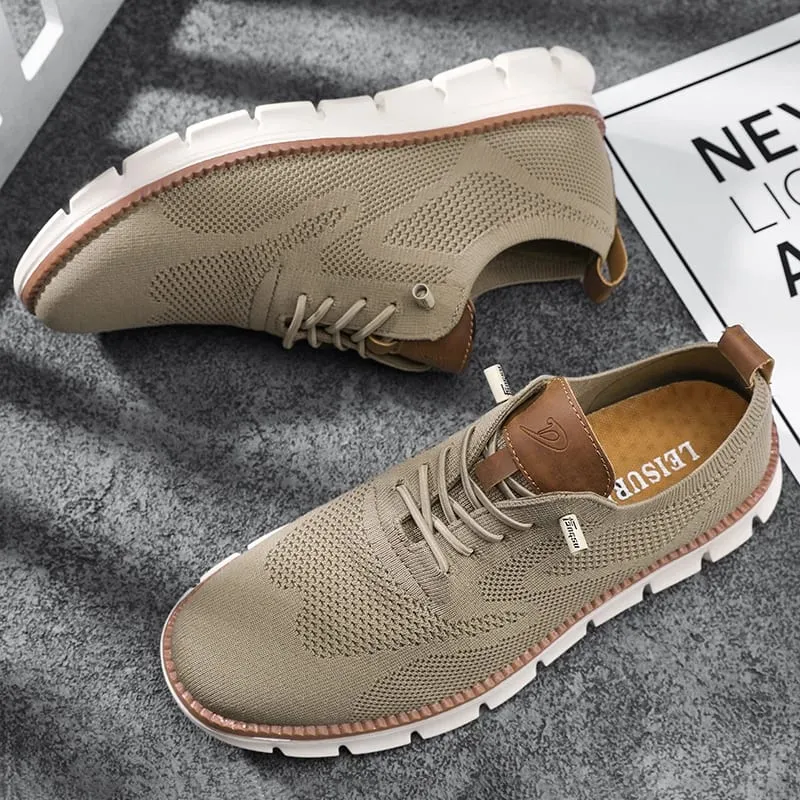 Men's Casual Dress Shoes Fashion Walking Sneakers Mesh Business Oxfords Work Lightweight Soft Sole