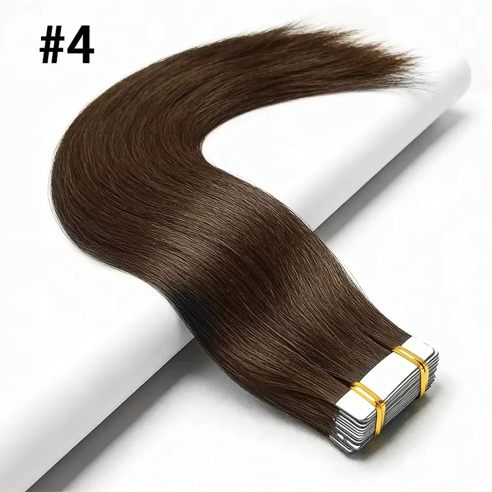 Platinum Blonde #60 Straight Tape In Hair Extensions 50g/20pcs Adhesive Glue Skin Weft Invisible Tape In Human Hair Extensions — image 11