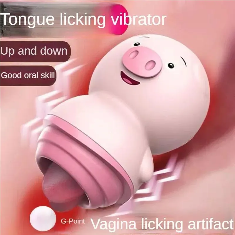 Cute Sexy Pig Licking Sucking Vibrators For Women Clitoris Sucker Anal Nipple Licks Massage Female Sex Toys Adult Erotic Machine