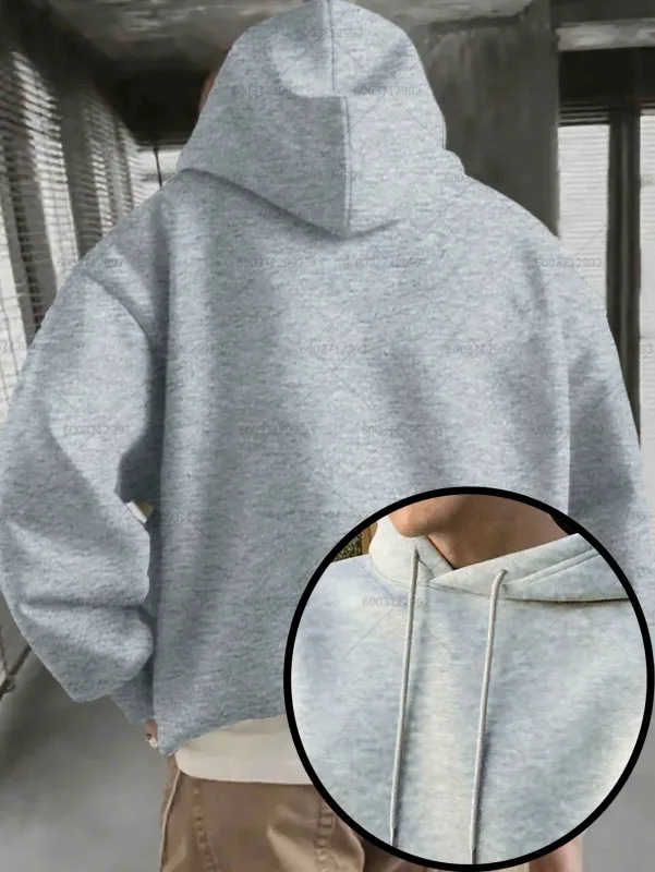 Fashion Men's Heavy-duty Cotton Hoodies Women Fleece Sweatshirt Pullover Casual Unisex Autumn Winter Long Short Sleeve Oversize