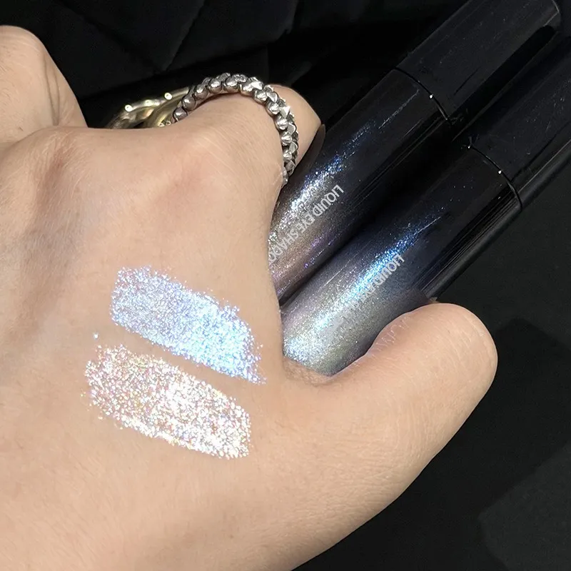 Glitter Liquid Eyeshadow Holographic Shimmer Ice Blue Pink Quick-drying Wet Look Tears Highlight Eye Makeup Non-flying powder