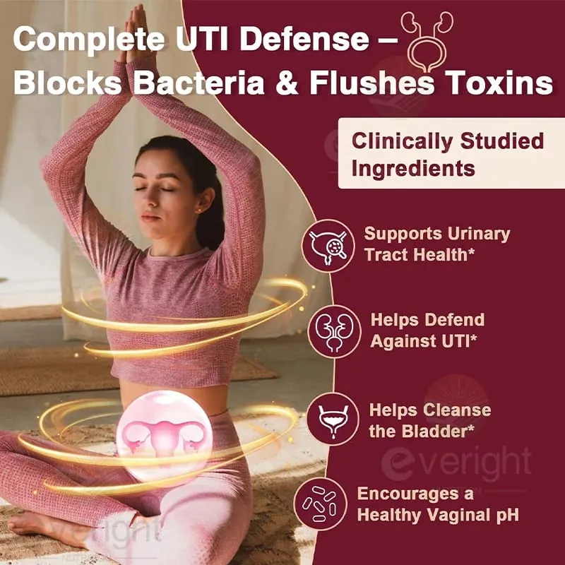 Cranberry Capsules for Women - UTI Defense Blend with Vitamin C E - Urinary Tract & Bladder Kidney Vaginal pH Health Support