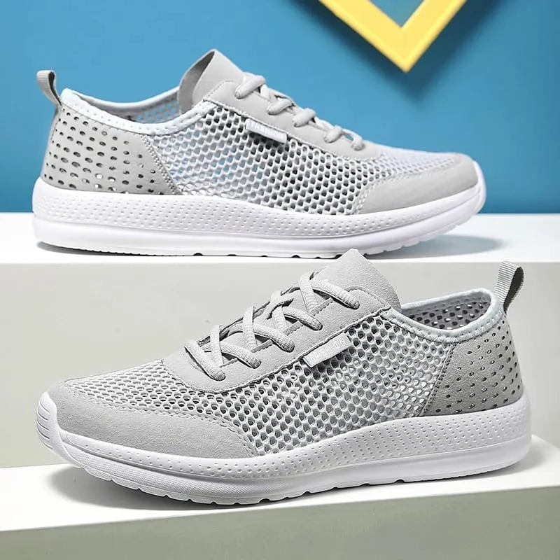 Fashion Men's Sneakers Lightweight Breathable Air Mesh Casual Running Shoes Non Slip Comfortable Slip on Sneakers for Men Tenis