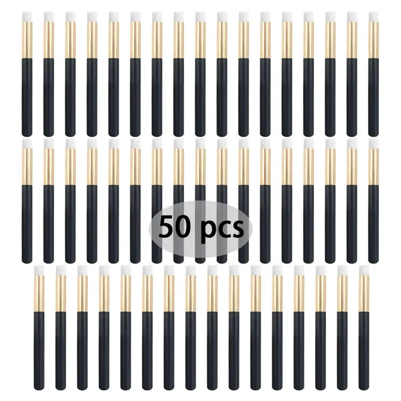 50Pcs Professional Soft Lash Extension Shampoo Brushes Deep Cleansing Eyelash Eyebrow Nose Peel Care Salon Beauty Supplies Tools