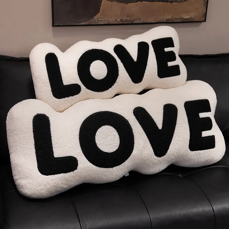 Love Letter Pillow Lumbar Waist Cushion For Couch Living Room Valentine's Day Wedding Ceremonies Party Decorations