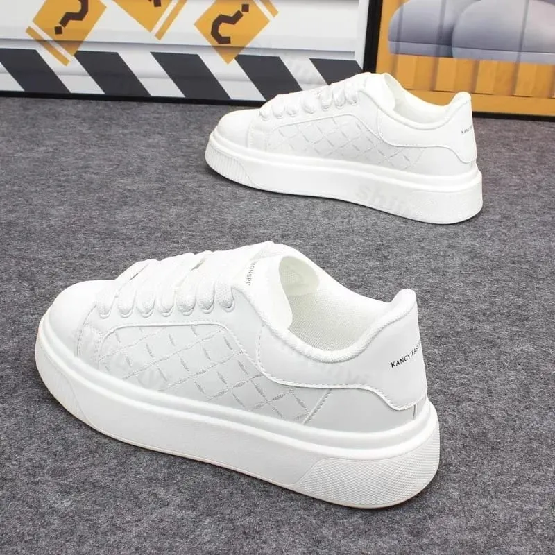 Men's Shoes 2025 Autumn Comfortable Platform Casual Sports Shoes Thick Soled Lace Up Anti Slip Outdoor Fashion PU Leather Shoes — image 1