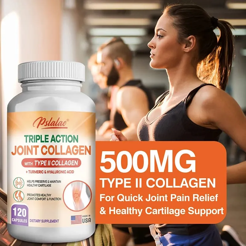 Collagen tác động ba lần với Collagen loại II - Tăng cường sức khỏe và sự thoải mái cho khớp Giảm đau Tái tạo Bảo tồn sụn