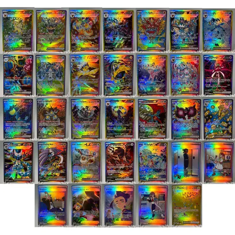 Scarlet & Violet Promos PKM Cards PTCG5-B Rainbow Charmander Paradise Resort Mew Rare Collection Battle Toys Gifts for Hobbies